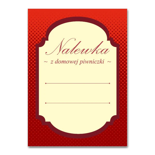 KPL. 16 ETYKIET SAMOPRZYLEPNYCH 65X90MM *NALEWKA - CZERWONA*