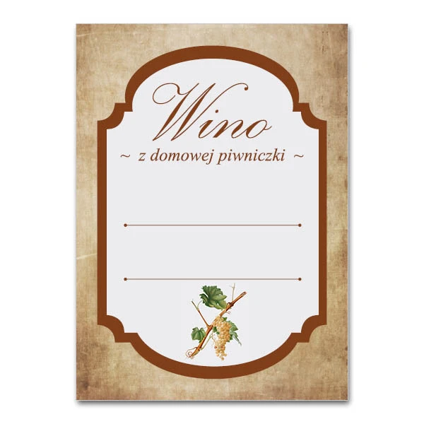 KPL. 16 ETYKIET SAMOPRZYLEPNYCH 65X90MM *WINO - WINOGRONO JASNE*
