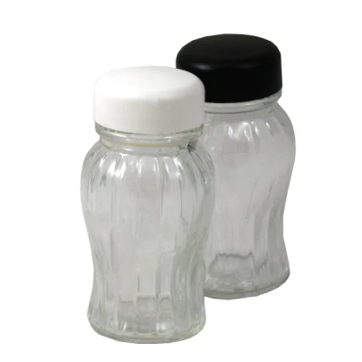 KULIG-KPL. 2 PRZYPRAWNIKÓW/SŁOIKÓW BIAŁA+CZARNA NAKRĘTKA 20007