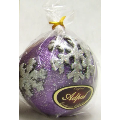 ADPAL-ŚWIECA KULA K-3 *ŚNIEŻYNKI* MET.FIOLET.