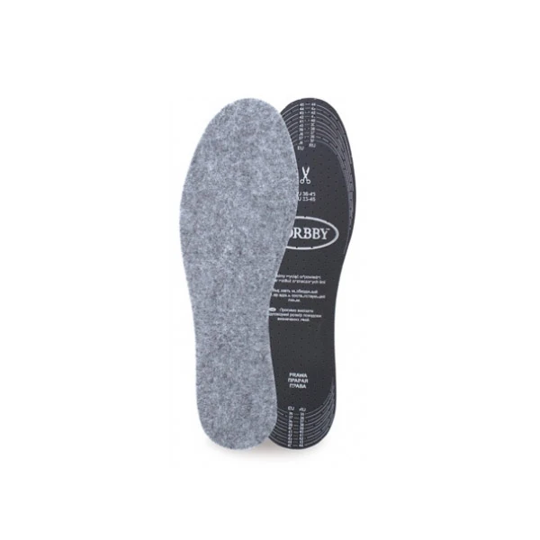 WKŁADKA DO BUTÓW FILCOWA *UNIWESALNA Z MIARKĄ DO WYCINANIA* 6559C