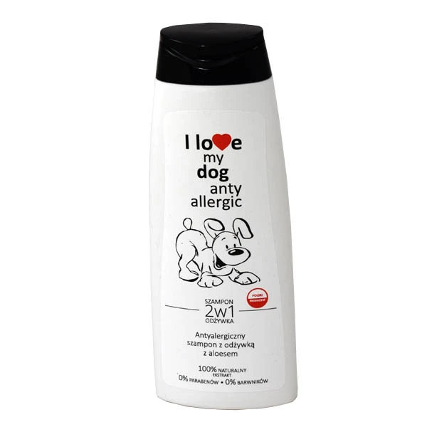 SZAMPON DLA PSA Z ODŻYWKĄ ANTYALERGICZNY*LOVE ANTY ALERGIC* 2w1 250ML