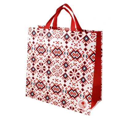 GAM-TORBA EKOLOGICZNA LAMINOWANA *SKANDYNAWSKIE MOTYWY - CZERWONA*