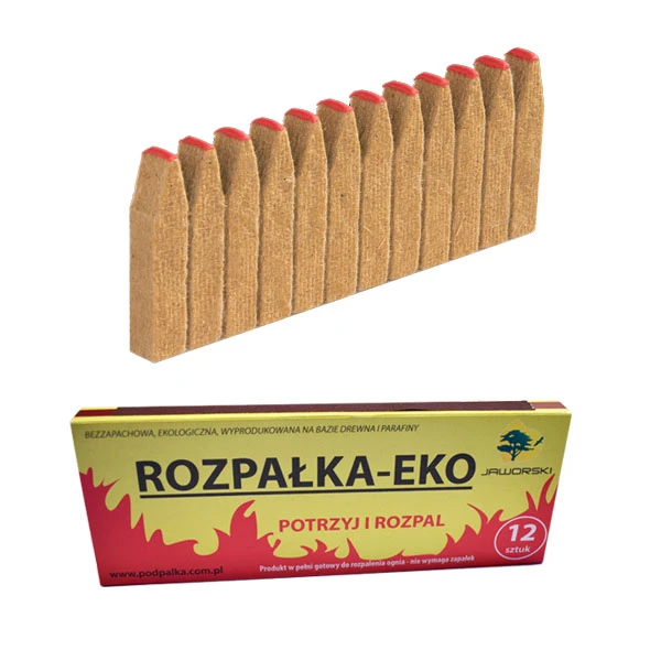 ROZPALACZ - ROZPAŁKA EKO Z POTARKĄ 12 SZT