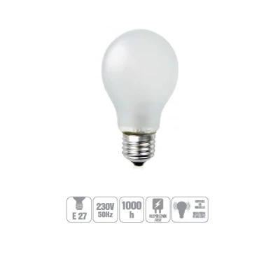 ŻARÓWKA WSTRZĄSOODPORNA GLIS-150FR 150W E27 A68 MATOWA