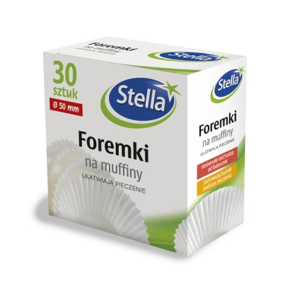 STELLA-FOREMKI NA MUFFINY BIAŁE A'30 0813