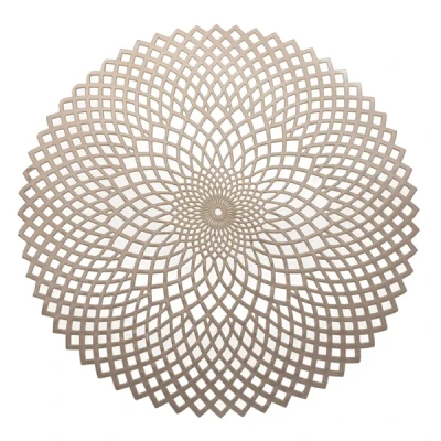 DAJ-MATA STOŁOWA 1SZT. PVC OKRĄGŁA ZŁOTA AŻUR 36430/12/