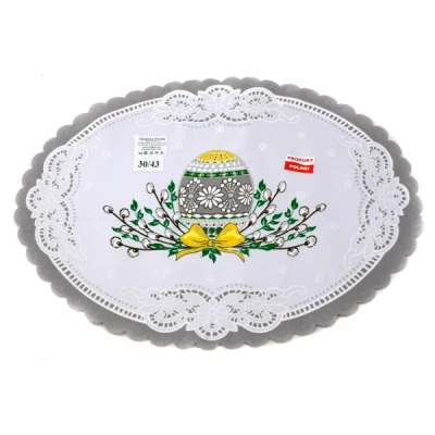 ROD-SERWETKA OWAL 30X43 *WIELKANOC* /5/ SZARA