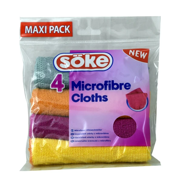 SPON-ZESTAW 4 ŚCIERECZEK *SOKE* MIKROFIBRA