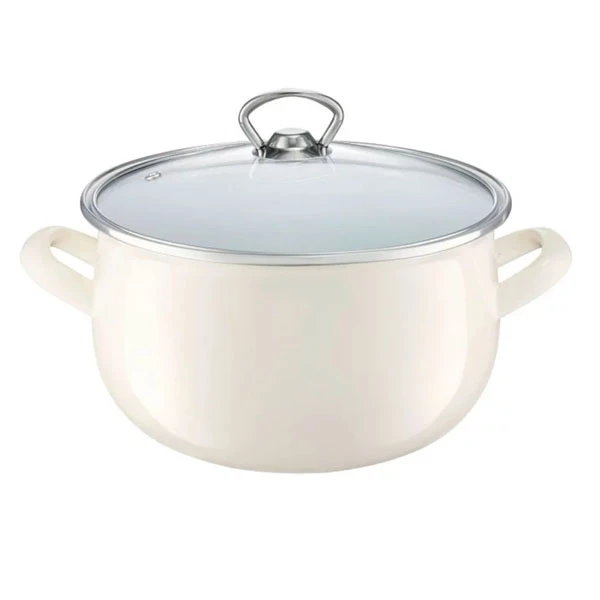 DAJ-GARNEK EMALIOWANY Z/P BARYŁKA GARDEN 18CM 35161 KREM