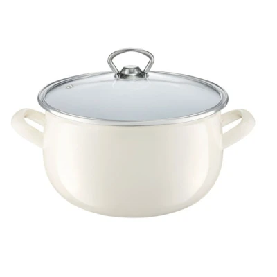 DAJ-GARNEK EMALIOWANY Z/P BARYŁKA GARDEN 22CM 35163 KREM