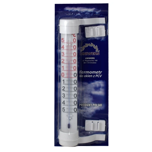 TERMOMETR ZAOKIENNY DUŻY PRZYKLEJANY BIAŁY *ZDP*/24/