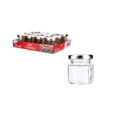 CH-SŁOIK 30ML SZEŚCIOKĄTNY Z ZAKRĘTKĄ 1530 /12/