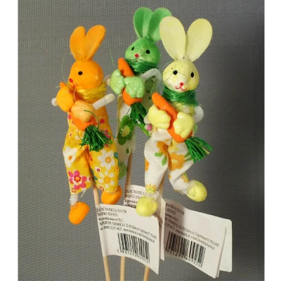 CH-ZAJĄC NA PATYKU 1 SZTUKA  6,5X13CM 9252 /12/