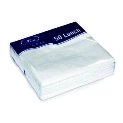PAW-SERWETKI HORECA 2-warstwowe LUNCH 33*33 BIAŁE /50/