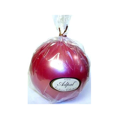ADPAL-ŚWIECA KULA K-4 FI100 METALIK CZERWONA