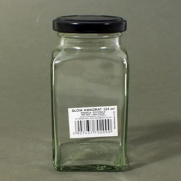 ADU-SŁOIK *KWADRAT* 324ML Z WIECZKIEM (3444)