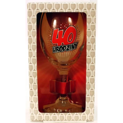 BG-KIELISZEK DO WINA *40 URODZINY* 220ML