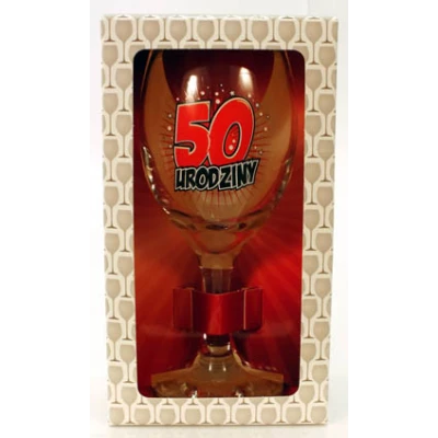 BG-KIELISZEK DO WINA *50 URODZINY* 220ML