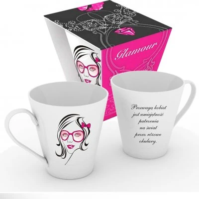BG-KUBEK GLAMOUR *RÓŻOWE OKULARY*