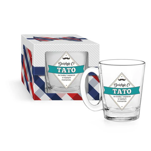 BG-KUBEK SZKLANY CONIC 310ML *DZIĘKUJĘ CI TATO*