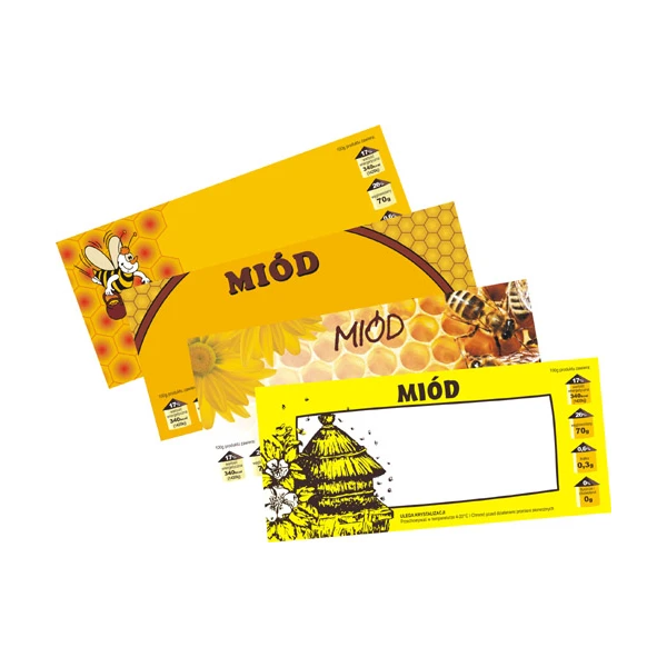 BIOWIN- ETYKIETA SAMOPRZYLEPNA  A'30  MIÓD