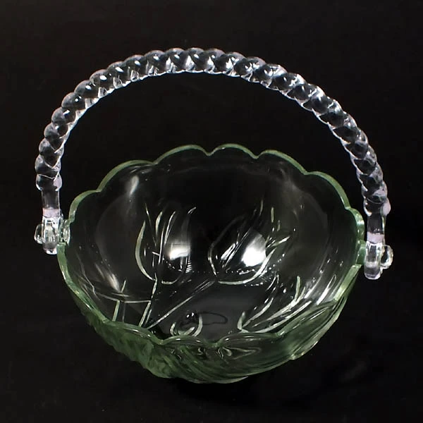 CH-KOSZYK SZKLANY Z RĄCZKĄ 15,5CM *TULIPAN* 1668