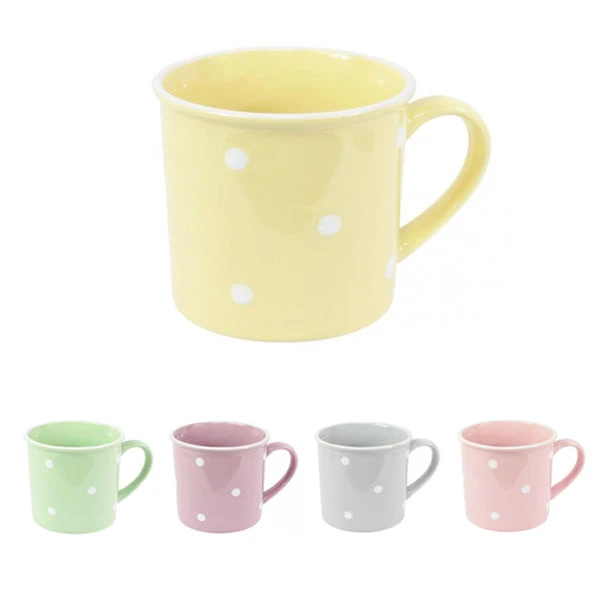 CH-KUBEK PORCELANOWY *KROPKI MIX* 300ML 5645