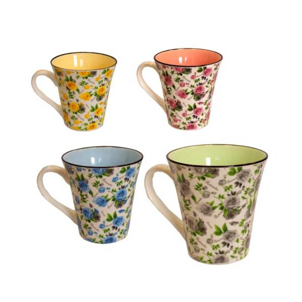 CH-KUBEK PORCELANOWY *RÓŻYCZKI* 335ML 8299