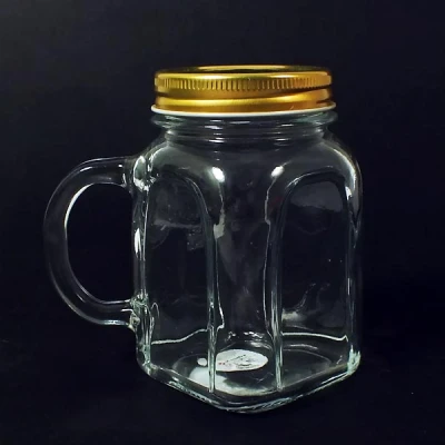 DAJ-KUBEK SZKLANY 450ML Z RĄCZKĄ I ZAKRĘTKĄ