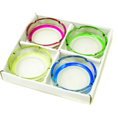 EM-KPL. 4 POPIELNIC SZKLANYCH KOLOR 10CM 15299M