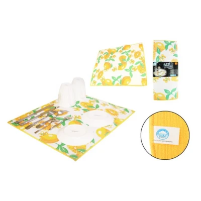 EM-MATA DO SUSZENIA NACZYŃ MIKROFIBRA *CYTRYNA* DGS061