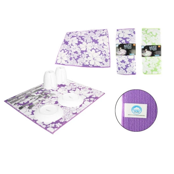 EM-MATA DO SUSZENIA NACZYŃ MIKROFIBRA *KWIATEK* DGS059