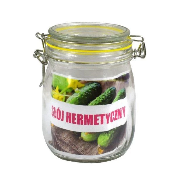 FENIKS-SŁÓJ SZKLANY Z KLIPSEM 11X14CM 0.75L