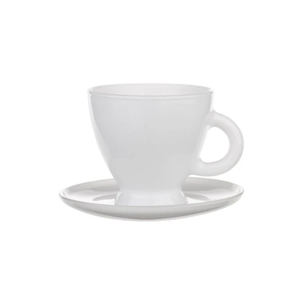 GLA-FILIŻANKA+SPODEK OWALNY BIAŁA ROM