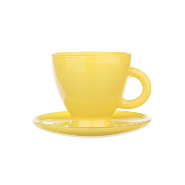 GLA-FILIŻANKA+SPODEK OWALNY CZARNA ROM