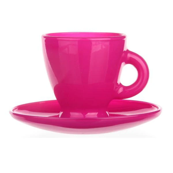 GLA-KPL. FILIŻANKA+SPODEK 85ML MAGENTA