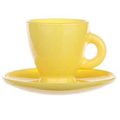 GLA-KPL. FILIŻANKA+SPODEK 85ML ŻÓŁTA