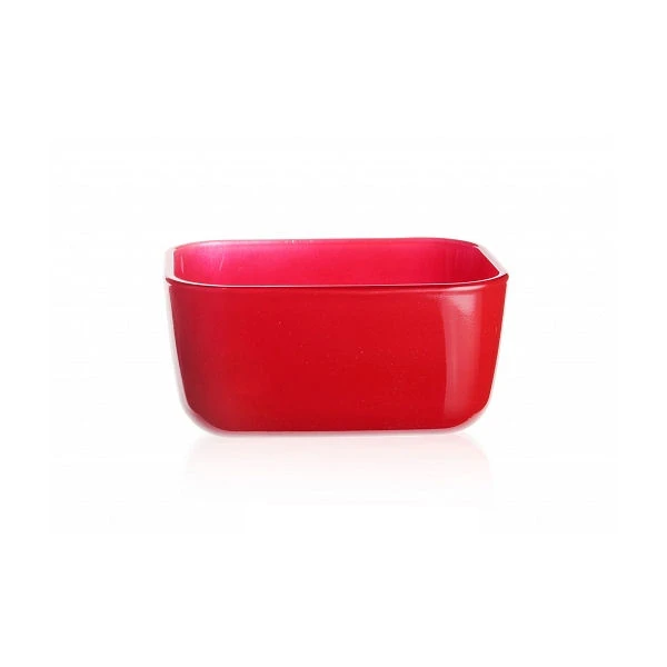 GLA-SALATERKA PROSTOKĄTNA 12X9CM CZERWONA