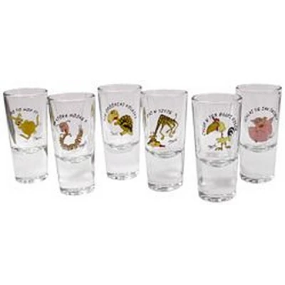 GLASMARK-6 KIELISZKÓW*LUFA UCHLANE ZWIERZAKI*