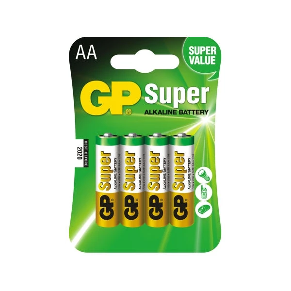 GP-KPL.4 BATERII SUPER ALKALINE LR6 AA 1,5V 15A-UE4