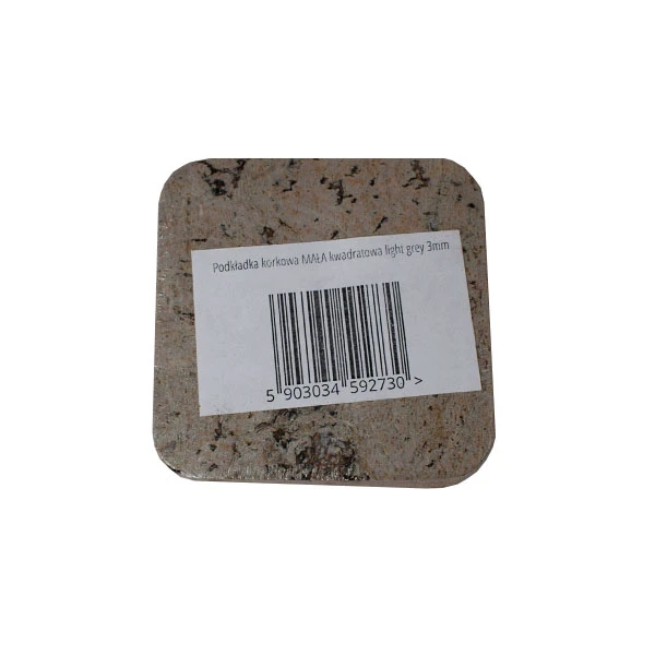 KOR-PODKŁADKA KORKOWA KWADRAT MAŁA DEKOR LIGHT GREY 3MM  /4/