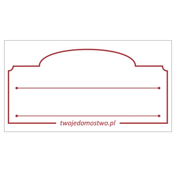 KPL. 36 ETYKIET SAMOPRZYLEPNYCH 50X25MM *PUSTA BIAŁA - CZERWONA RAMKA*