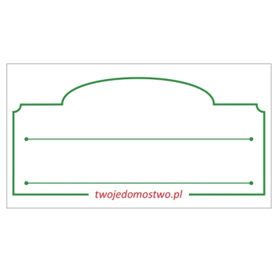 KPL. 36 ETYKIET SAMOPRZYLEPNYCH 50X25MM *PUSTA BIAŁA - ZIELONA RAMKA*