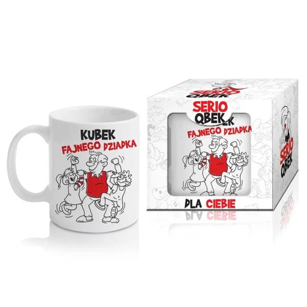 KUBEK PORCELANA *FAJNEGO DZIADKA*