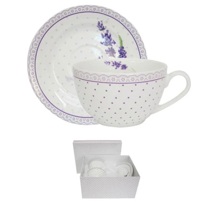 VER-KPL. FILIŻANEK+SPODEK 2+2  *LAWENDA*