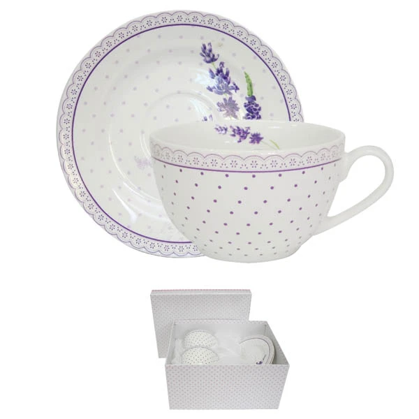 VER-KPL. FILIŻANEK+SPODEK 2+2  *LAWENDA*