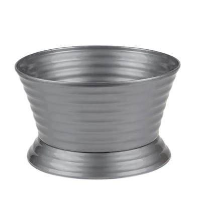 MISKA BRATEK ZE STOPKĄ 26CM SREBRNA