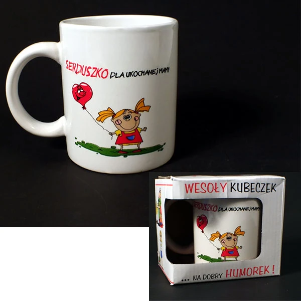 MMG-KUBEK CERAMICZNY *SERDUSZKO DLA UKOCHANEJ MAMY*