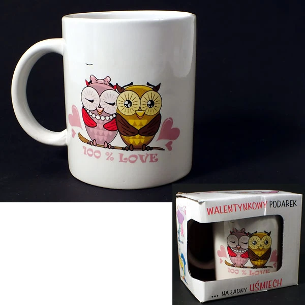 MMG-KUBEK CERAMICZNY *SOWY 100% LOVE*